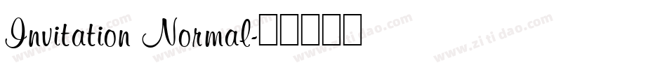 Invitation Normal字体转换